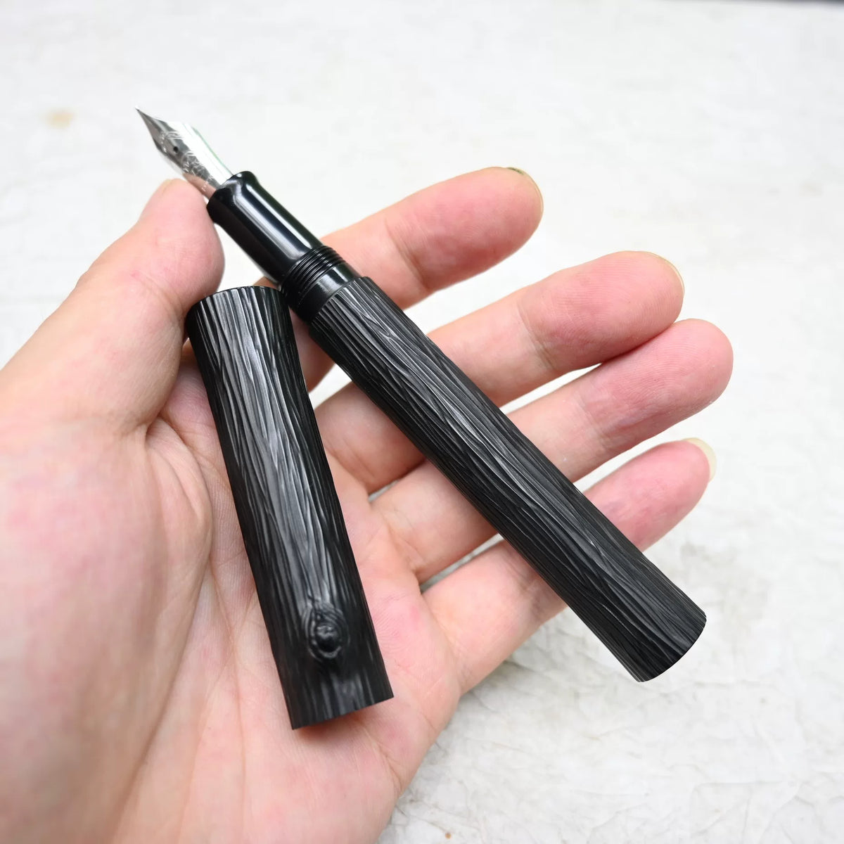 Hard Rubber Carved Fountain Pen Body Set