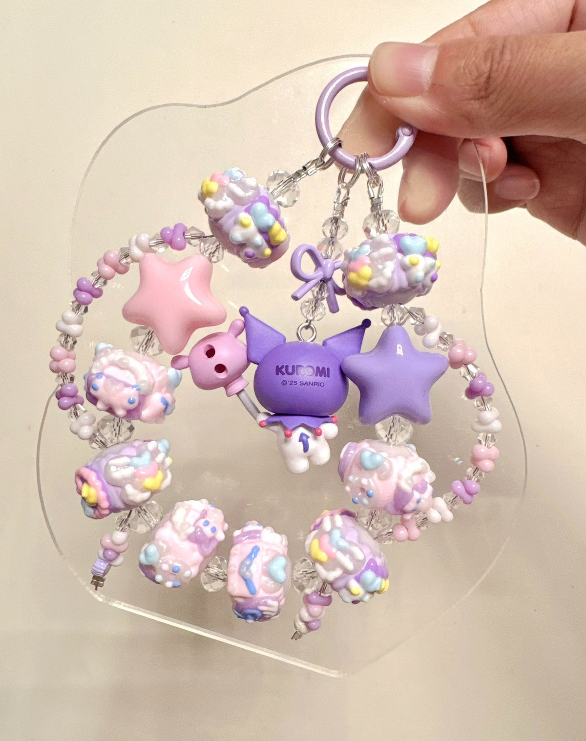 Kuromi Beaded Candy Charm Phone Strap