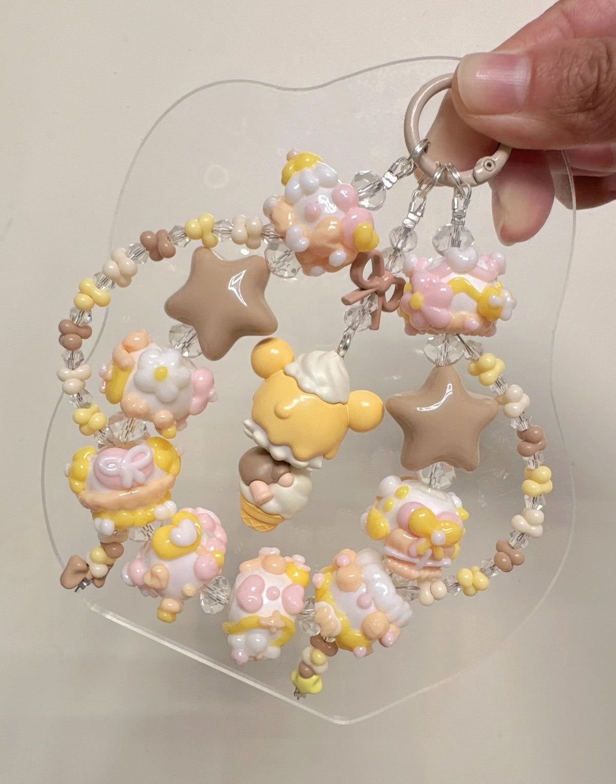 Ice Cream Cone Phone Strap Bag Charm
