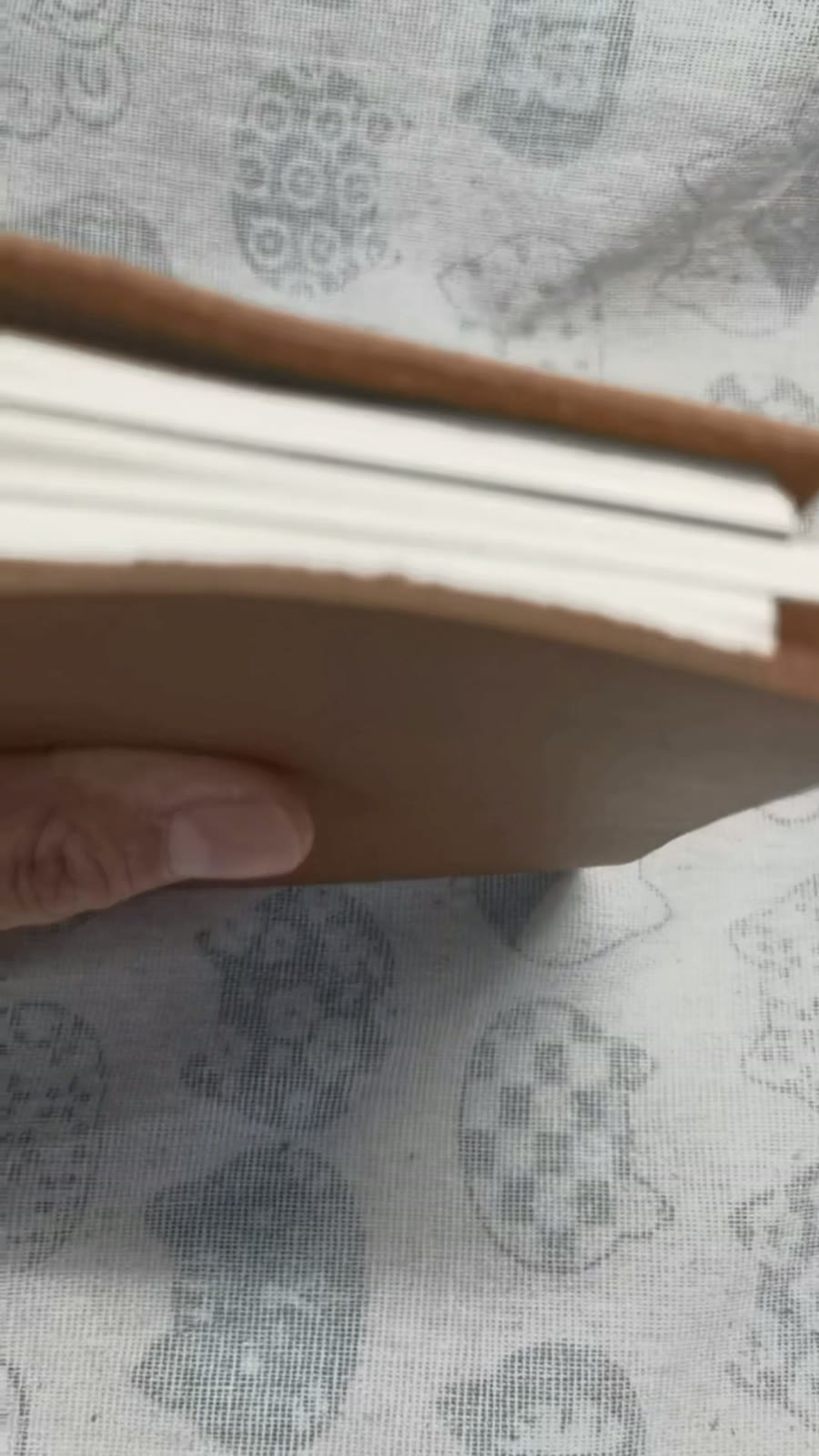 Copertina per taccuino passaporto in pelle con elastico