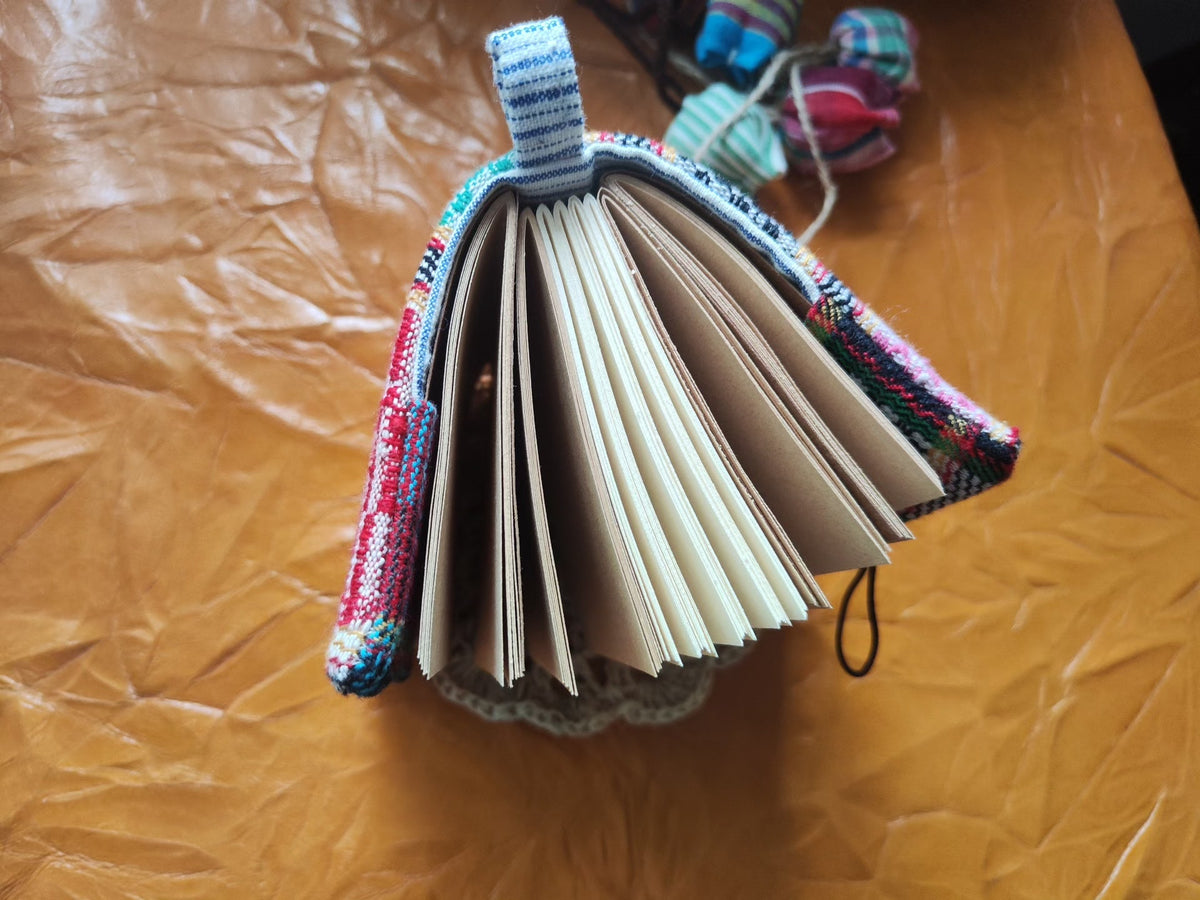 Handmade Earth Cloth Book Cover Plaid