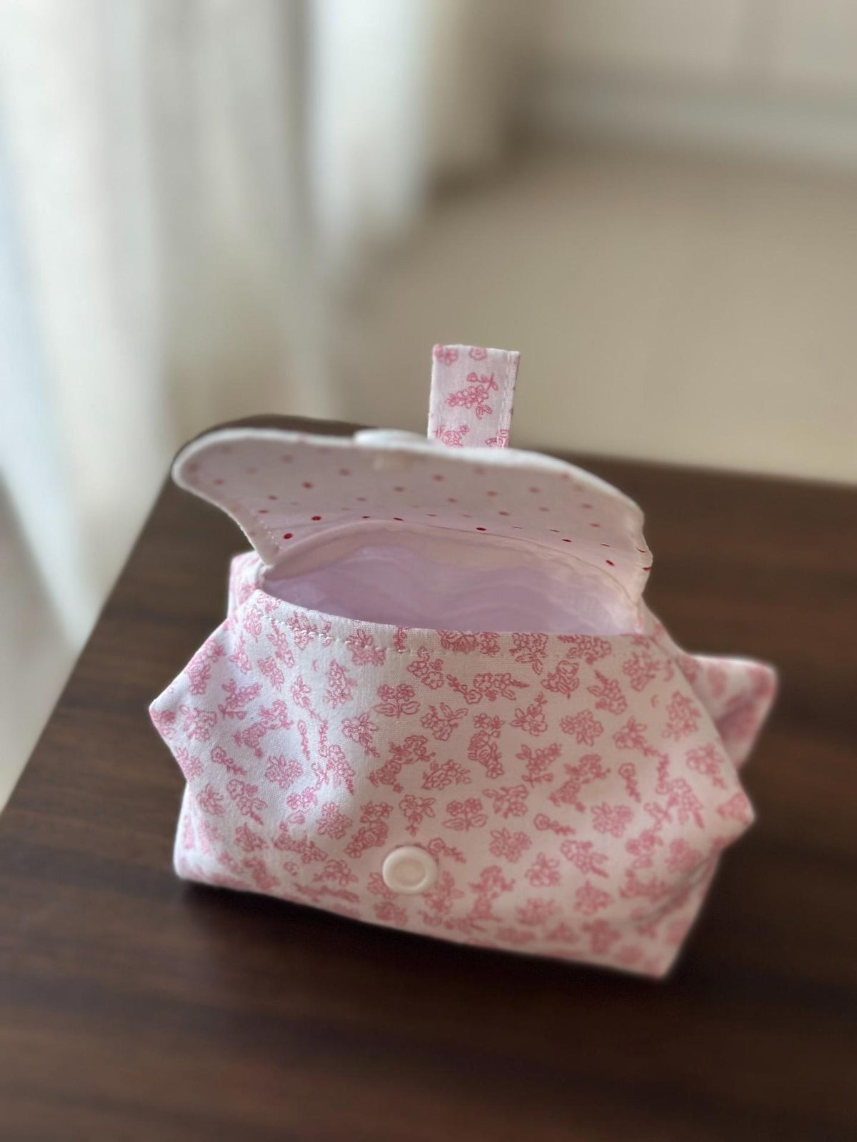 Handmade Little Belly Bag Floral Polka Dot
