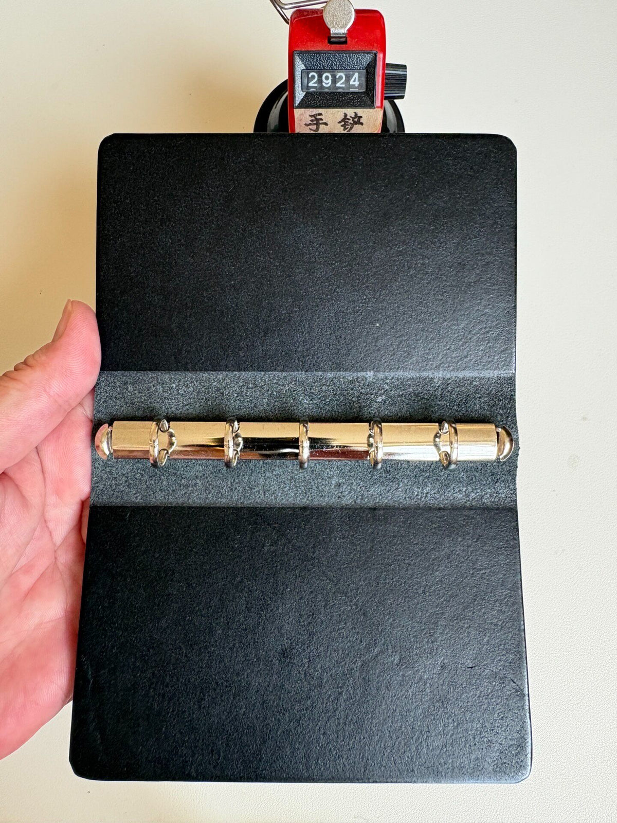 Handcrafted M5 Binder Black Buttero Leather