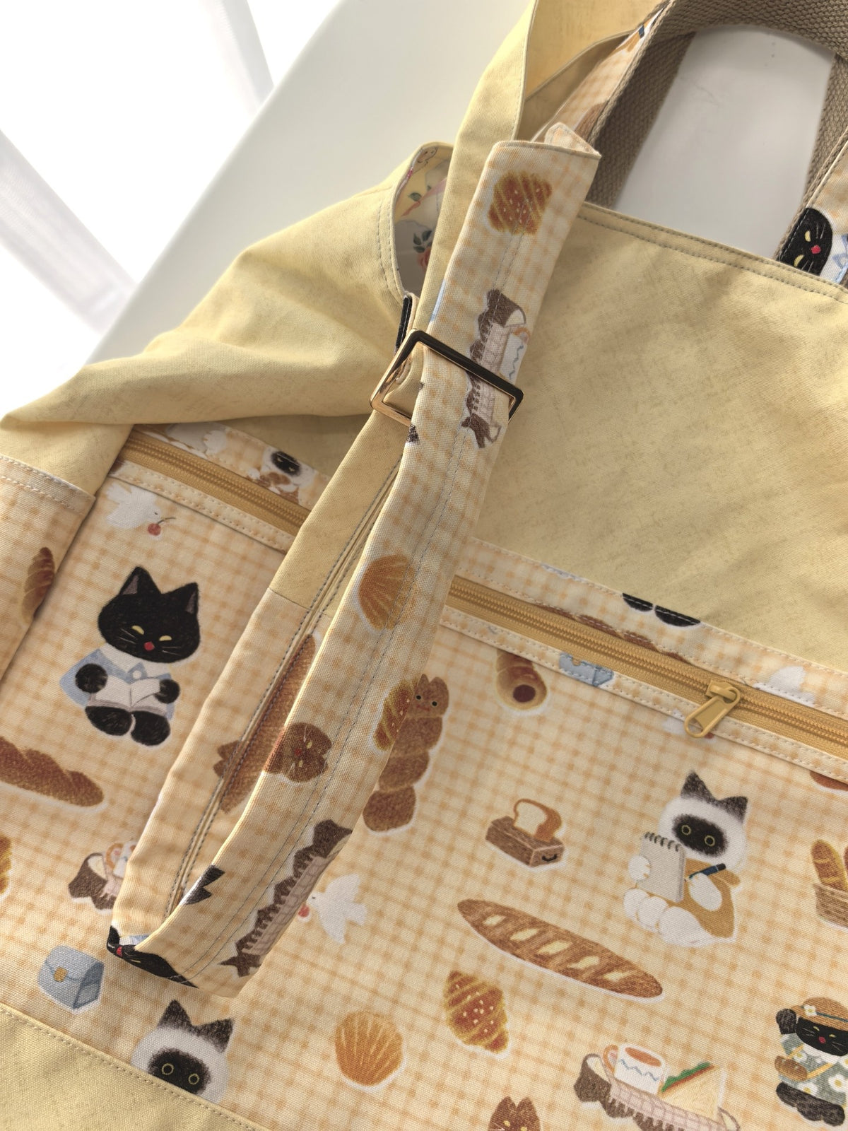 Bread Cat Canvas Tote Bag