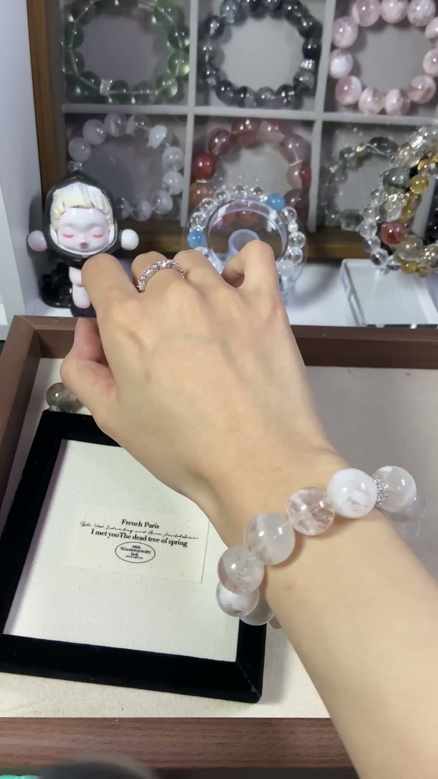 Snowflake Phantom Quartz Bracelet 14mm