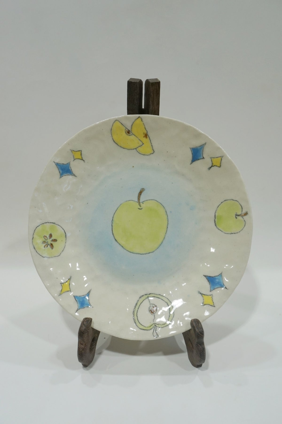 Handmade Ceramic Apple Star Small Plate