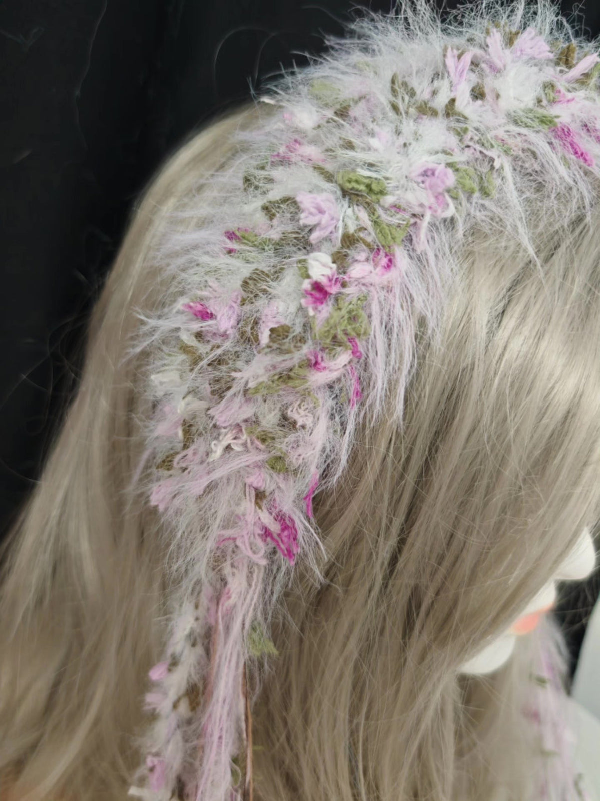 Wisteria Floral Headband with Tassels
