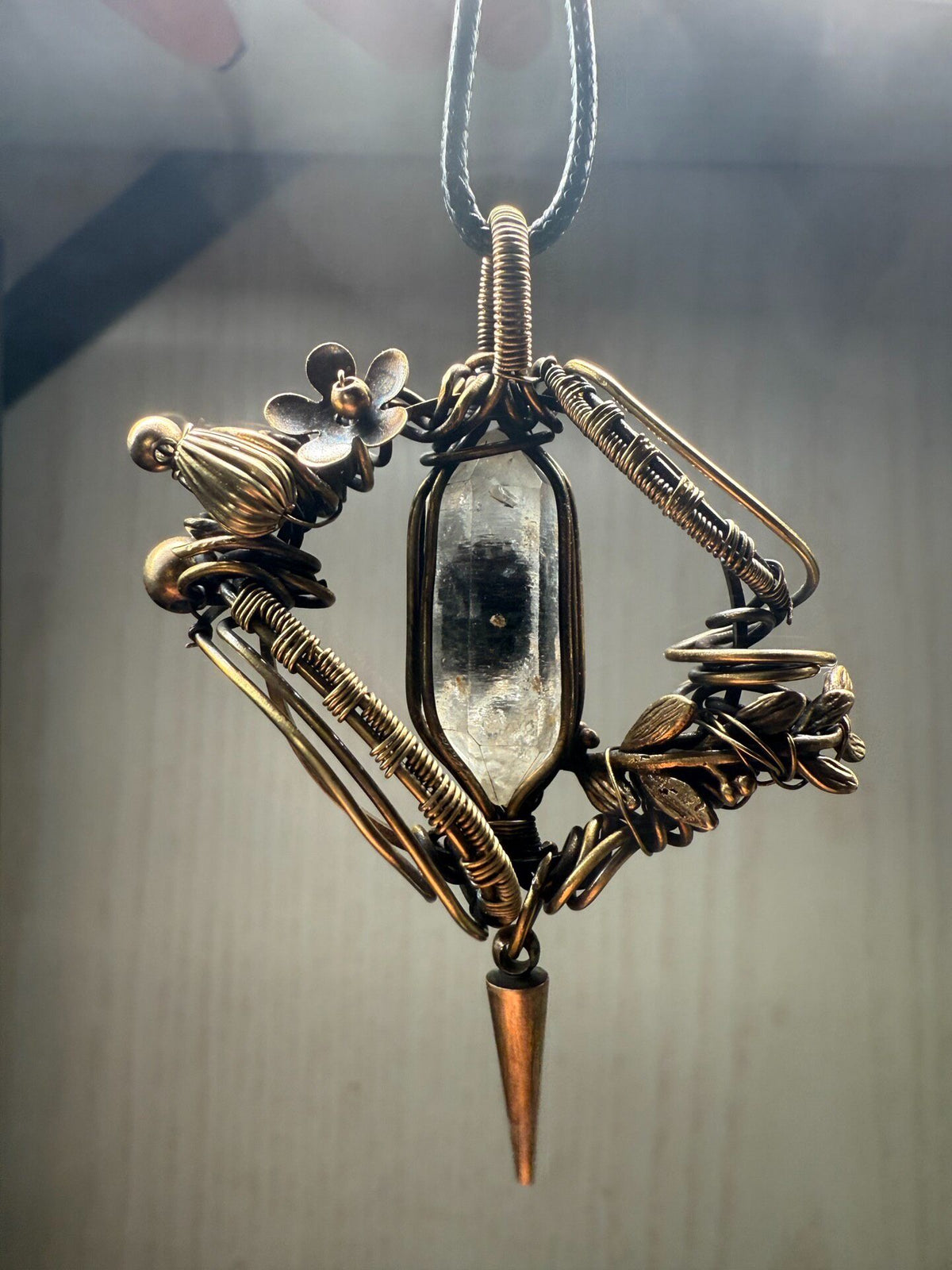 Handcrafted Wire Wrapped Crystal Pendant
