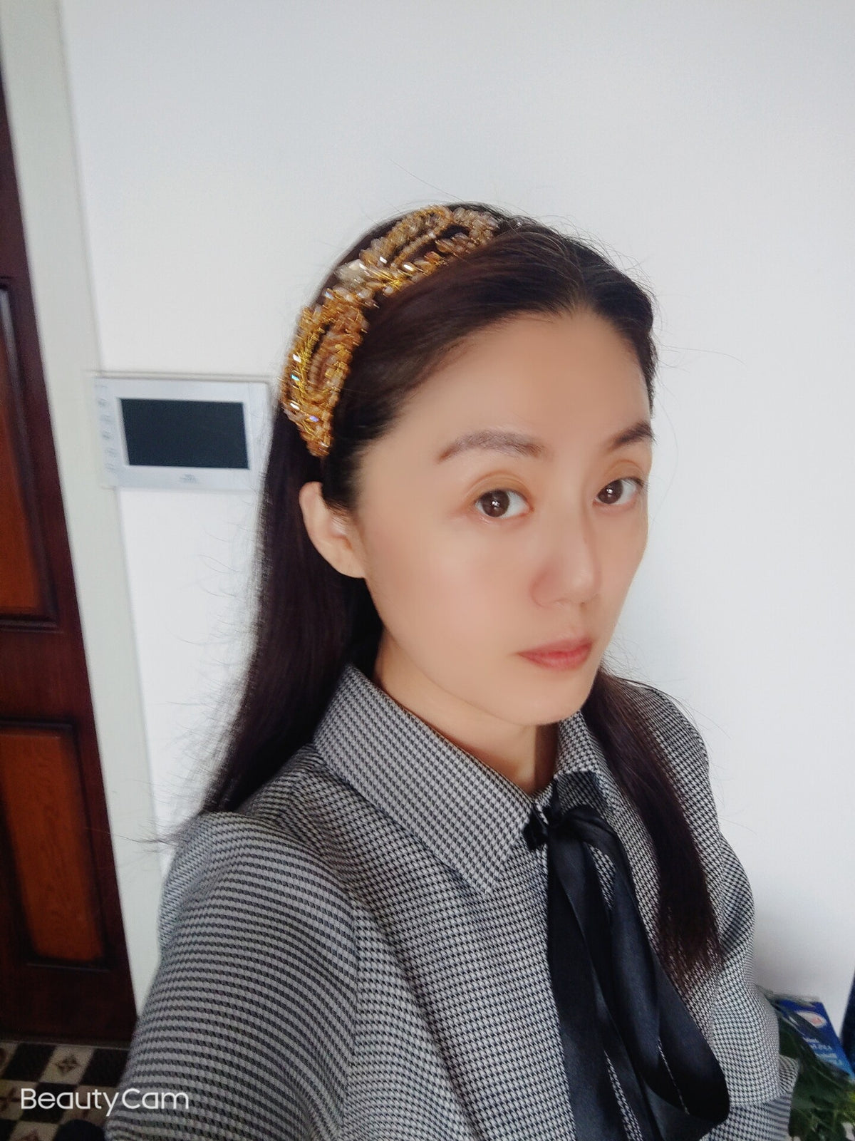 Beaded Wheat Bow Headband Hair Accessory
