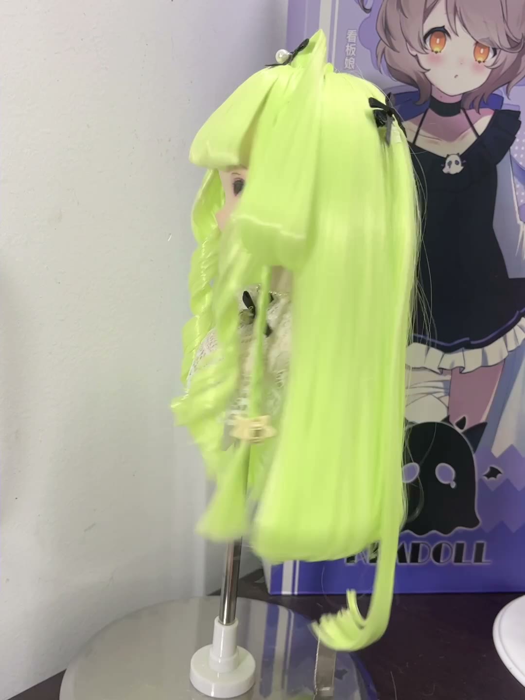 Neon Green Glossy Wig