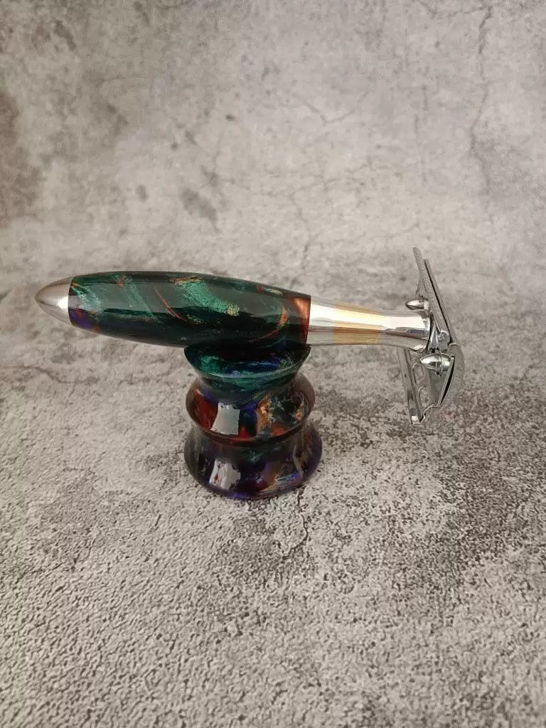Double Edge Safety Razor Alumilite Resin Handle