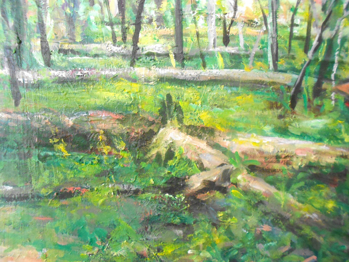 Original Acrylic Forest Painting 60x90