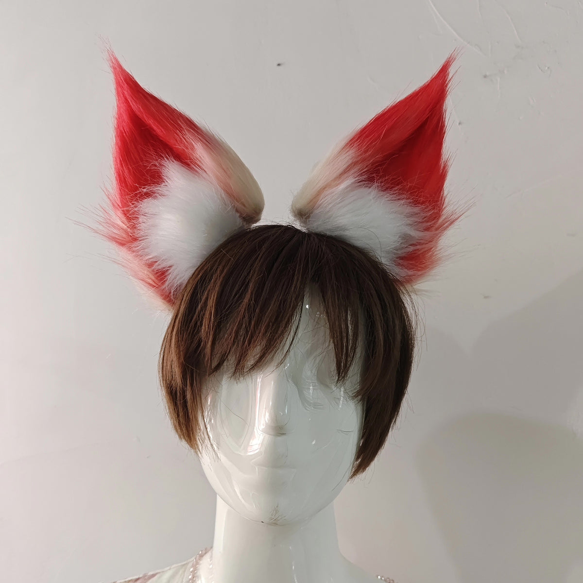 Rävöron Cosplay Pannband med Faux Fur