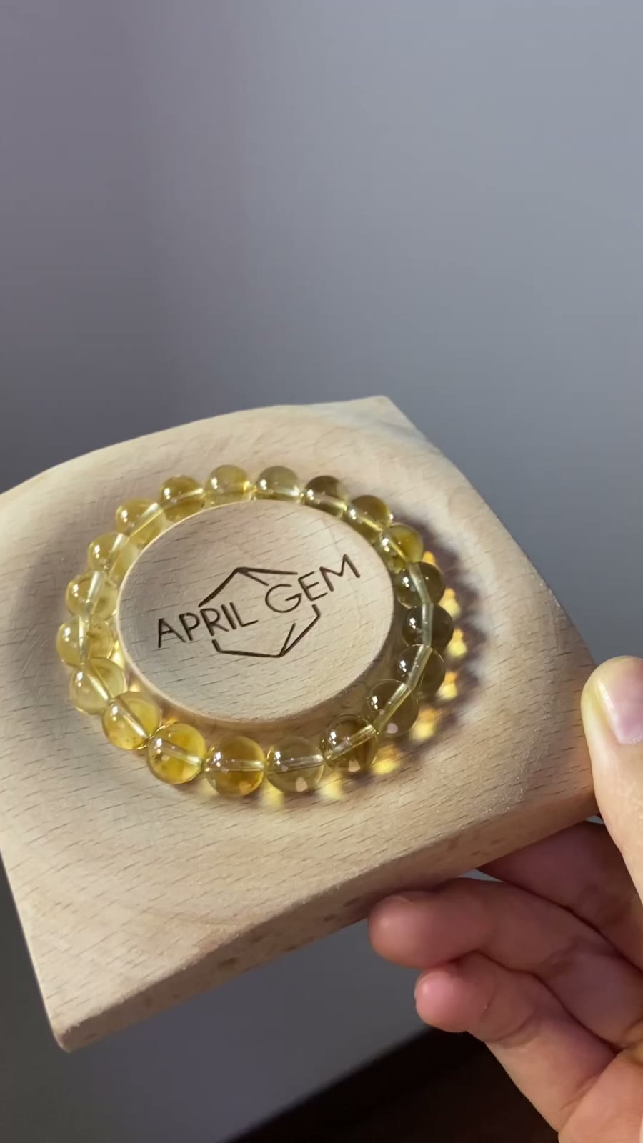 Natural Citrine Beaded Bracelet 9mm