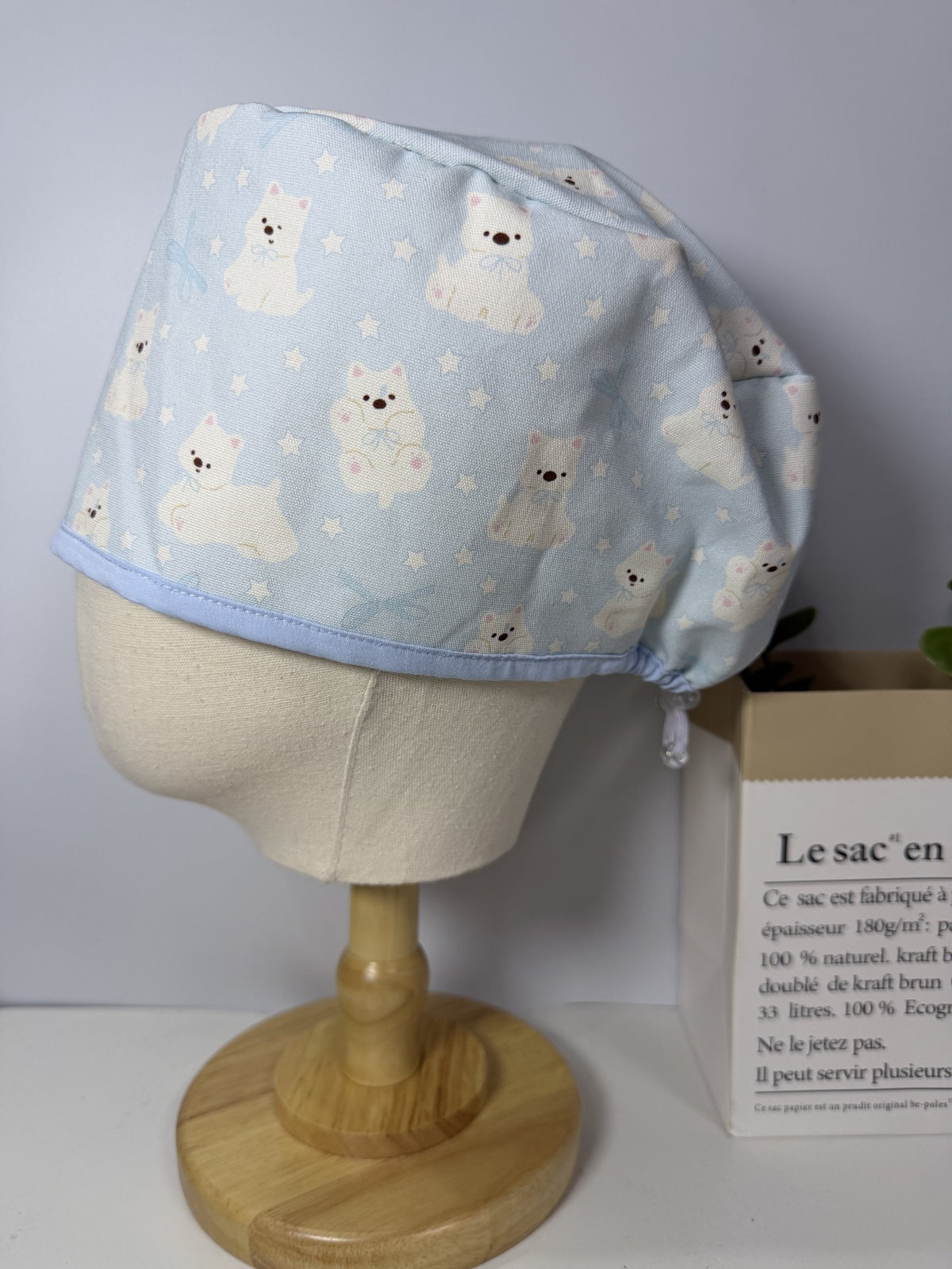 Cotton Surgical Cap with Star Dog Print