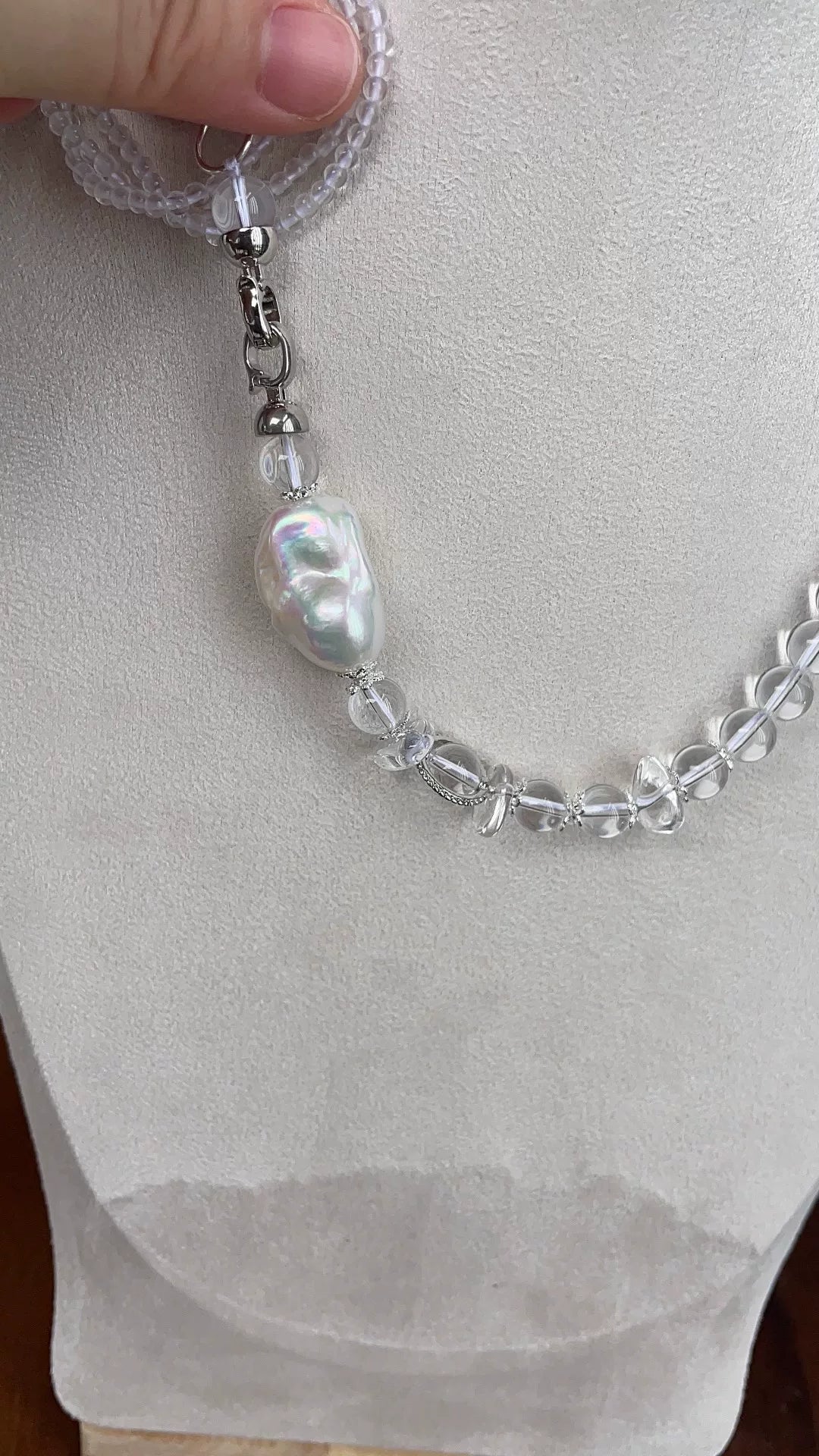 Detachable Freshwater Baroque Pearl Necklace Set