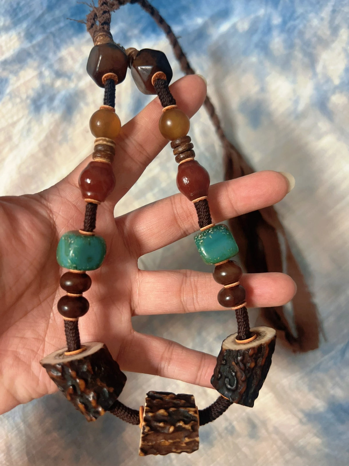 Handcrafted Deer Antler Segment Necklace