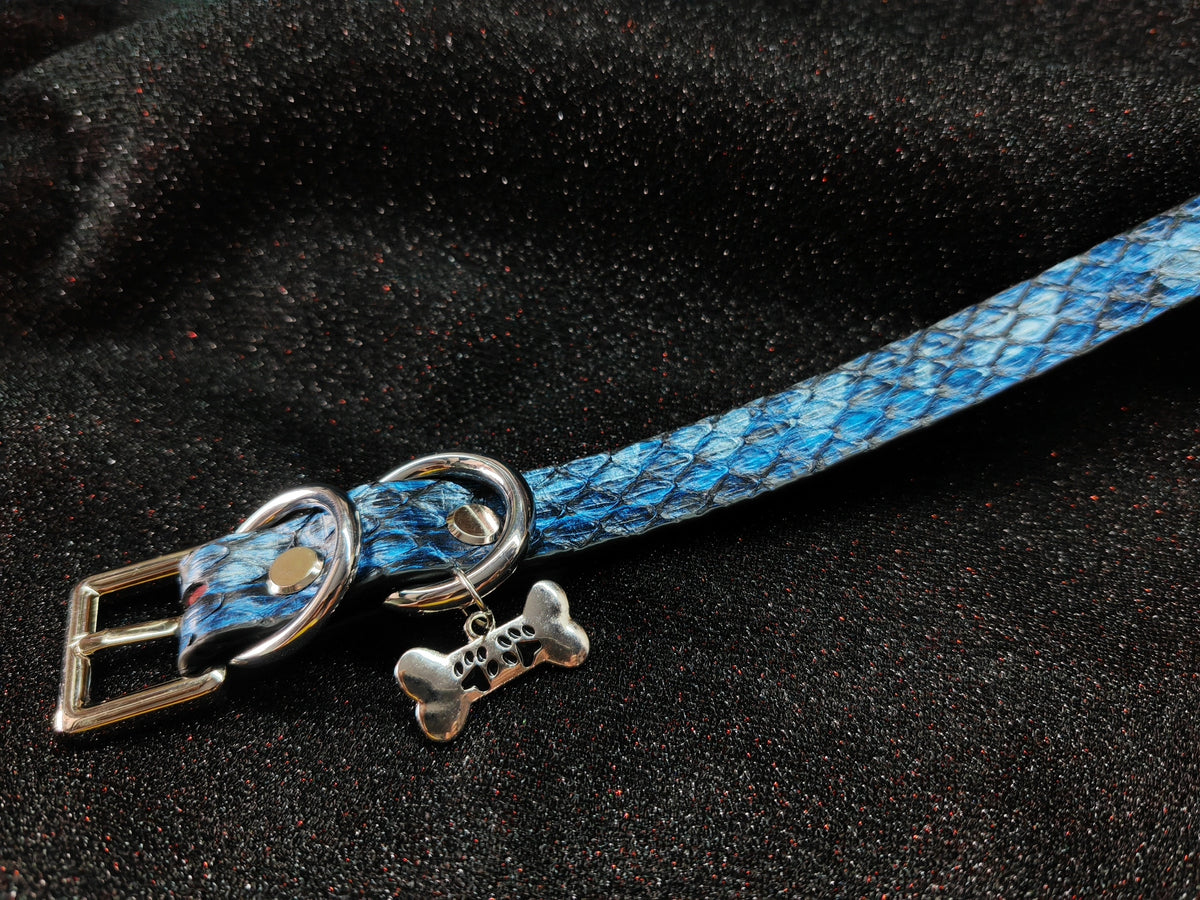 Halsband Schlangenoptik Leder, Choker