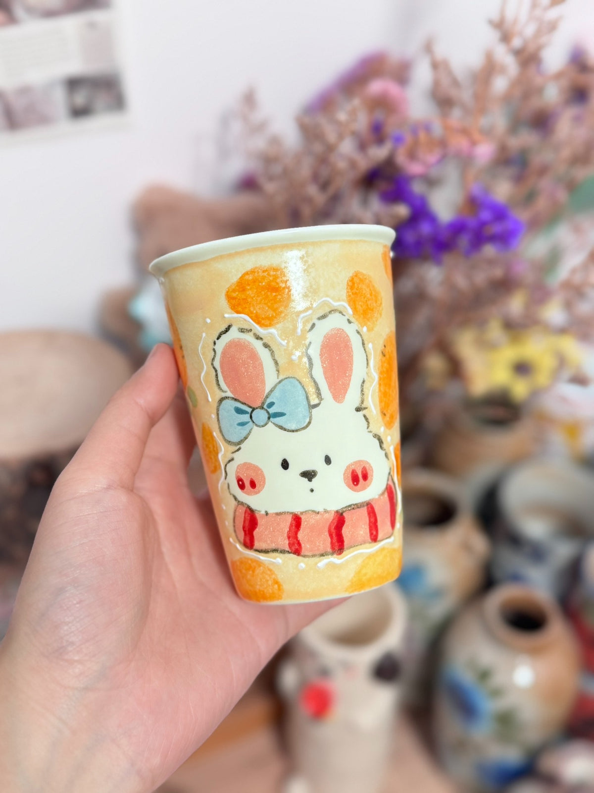 Handmade Ceramic Rabbit Cup 300cc