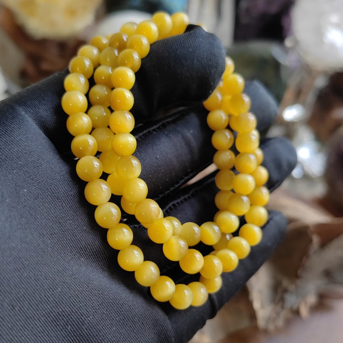 Golden Tiger's Eye Beaded Bracelet Set