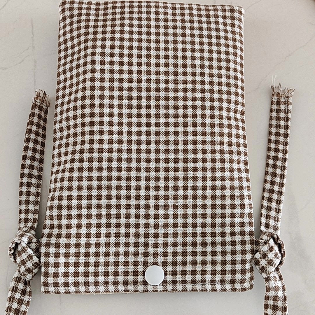 Handgemaakte Floral Gingham Crossbody Telefoentas