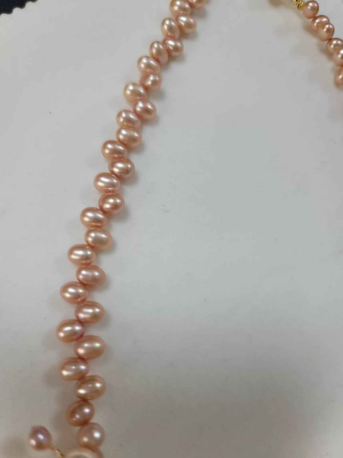 Zonsondergang Roze-Gouden Zoetwaterparel Ketting
