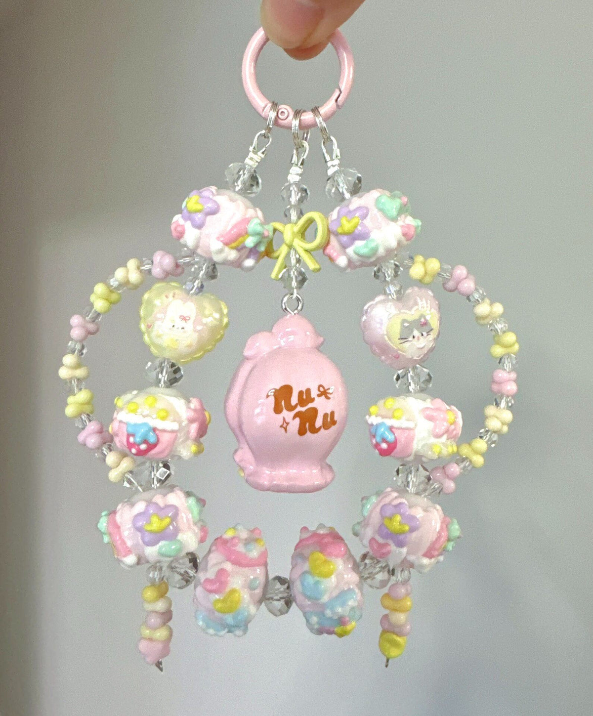 Nunu Series Beaded Charm Phone Strap