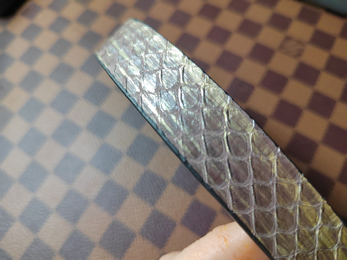 Natural Snakeskin Pet Collar Set