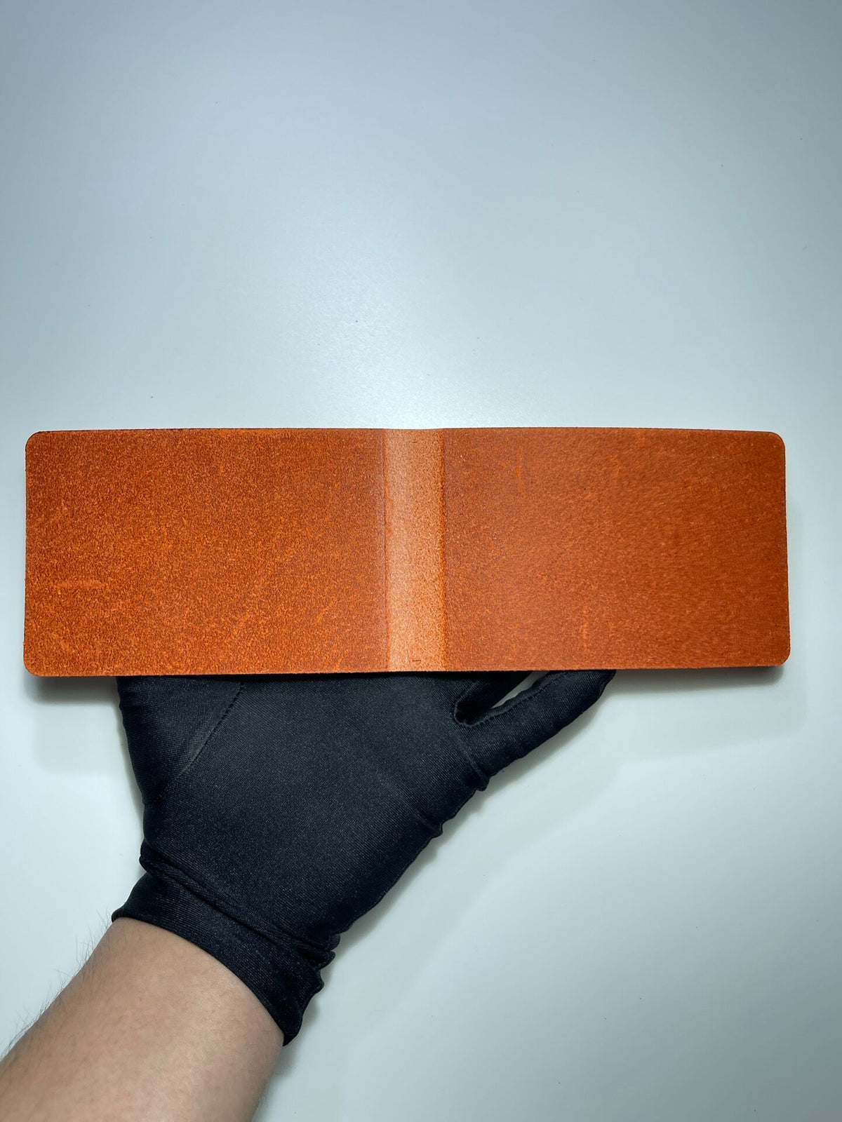 Handmade Leather Planner Cover Orange Fog