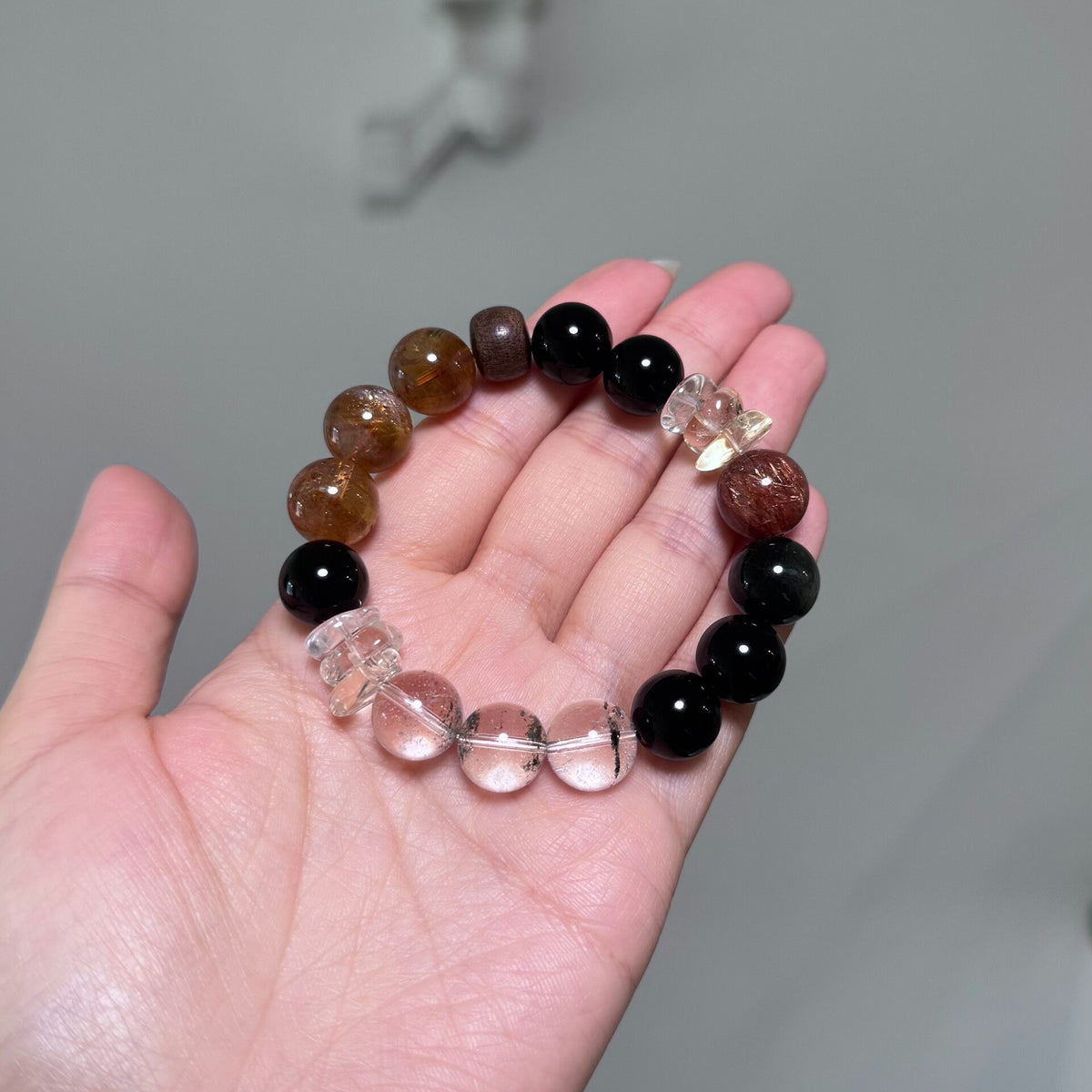 Mixed Stone Beaded Bracelet 12-15mm