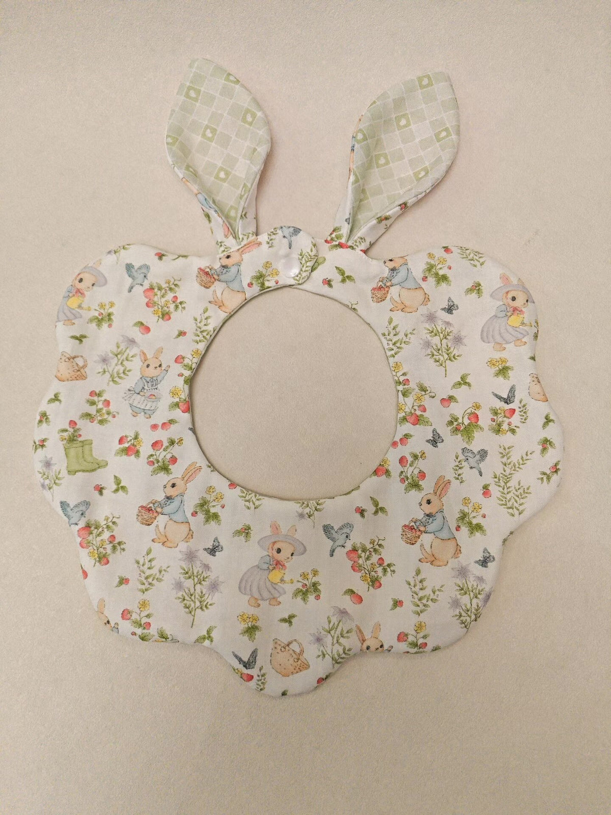 Cotton Gauze Baby Bib with Bunny Ears
