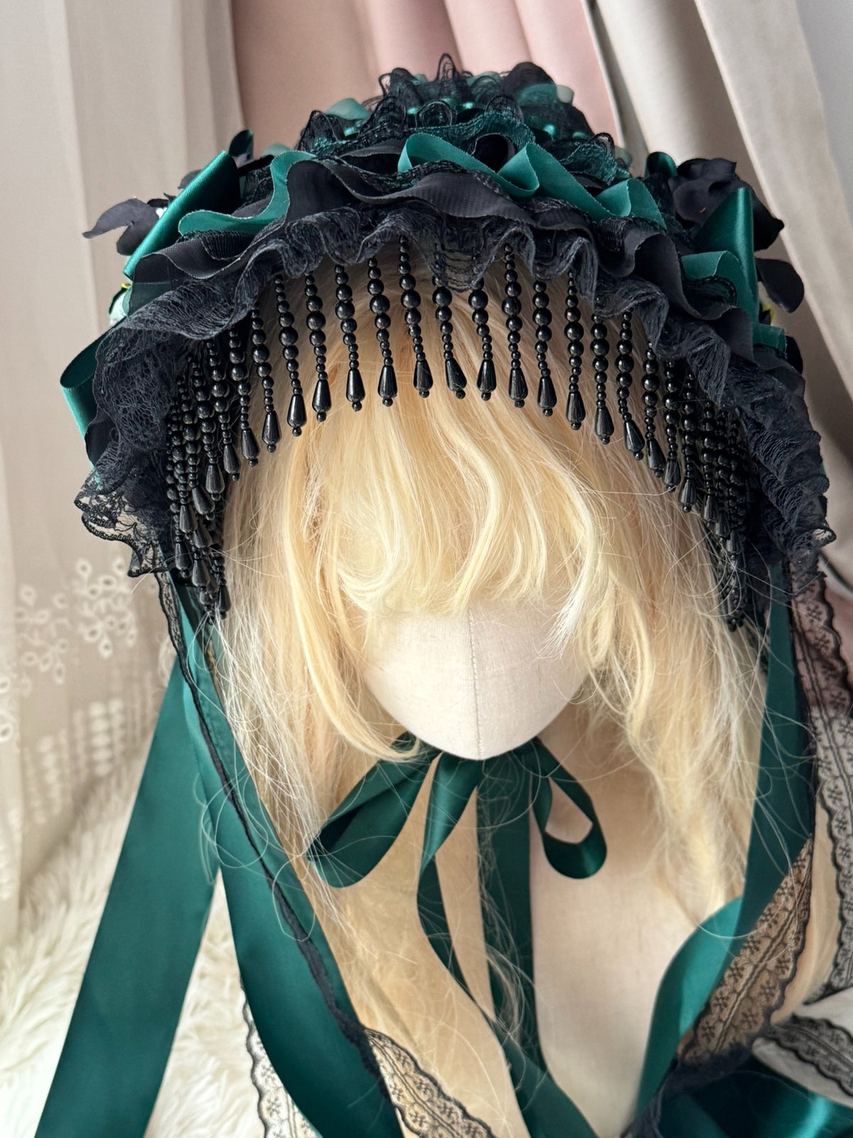 Lolita Peacock Feather Small Hat Hair Accessory