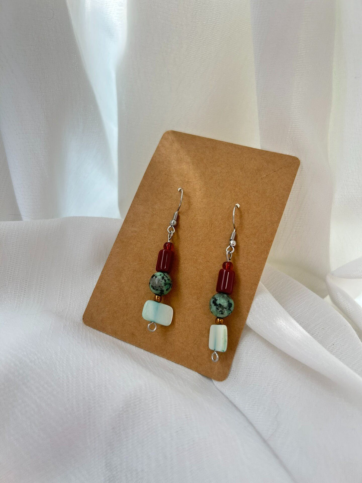DIY Shell Bead Earrings Handmade