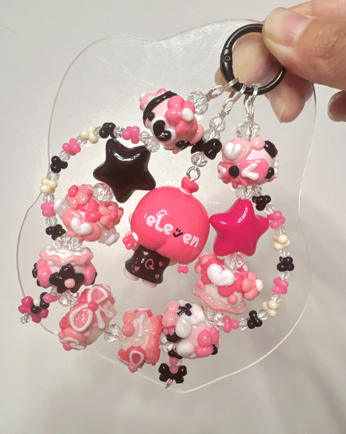 Queen of Hearts Beaded Phone Charm