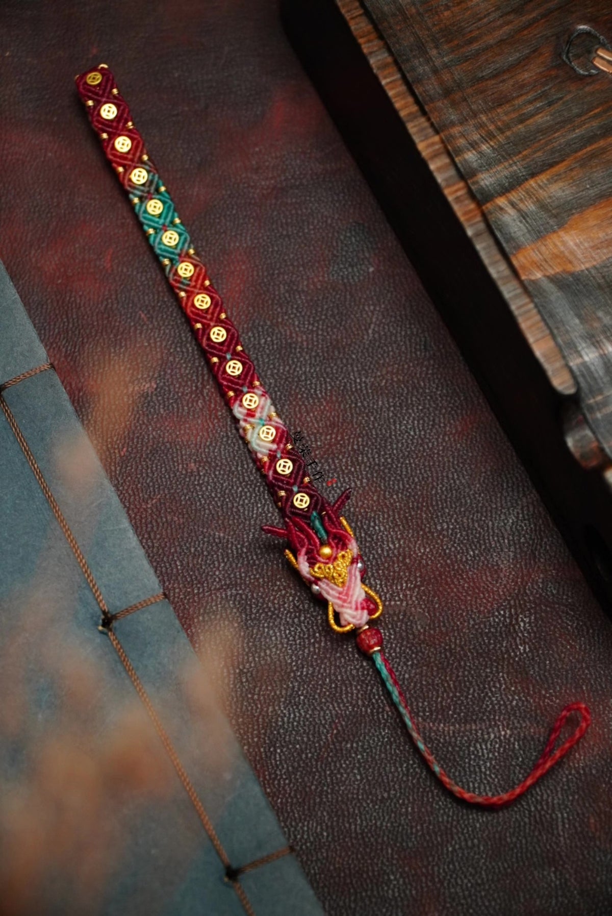 Handcrafted Dragon Head Macrame Phone Strap