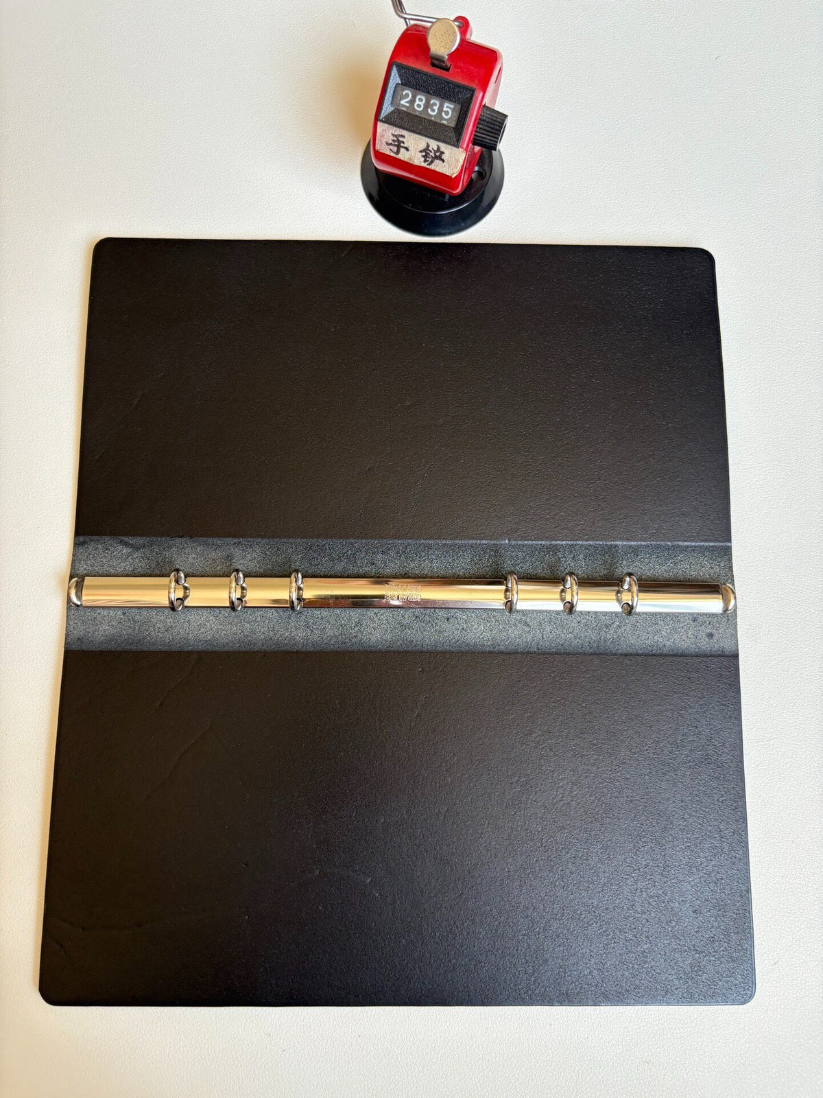 Black A5 Buttero Leather Ring Binder Cover