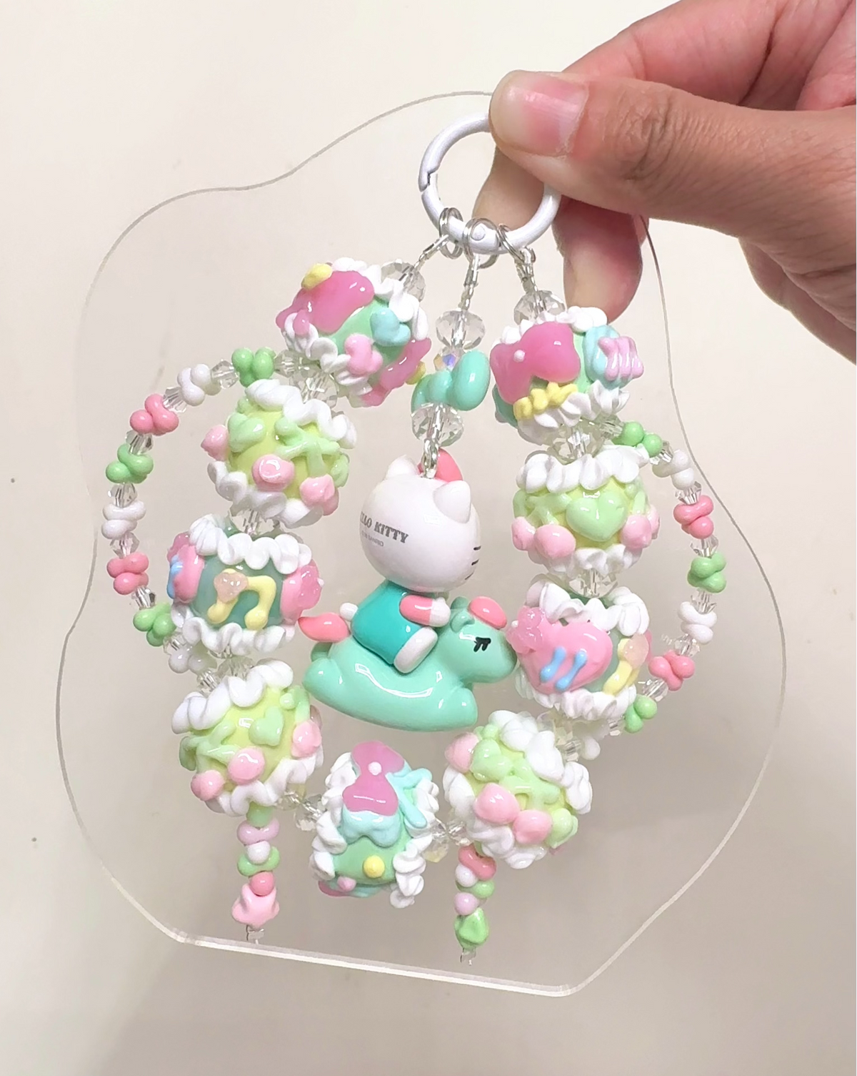 Hello Kitty Pony Beaded Phone Charm