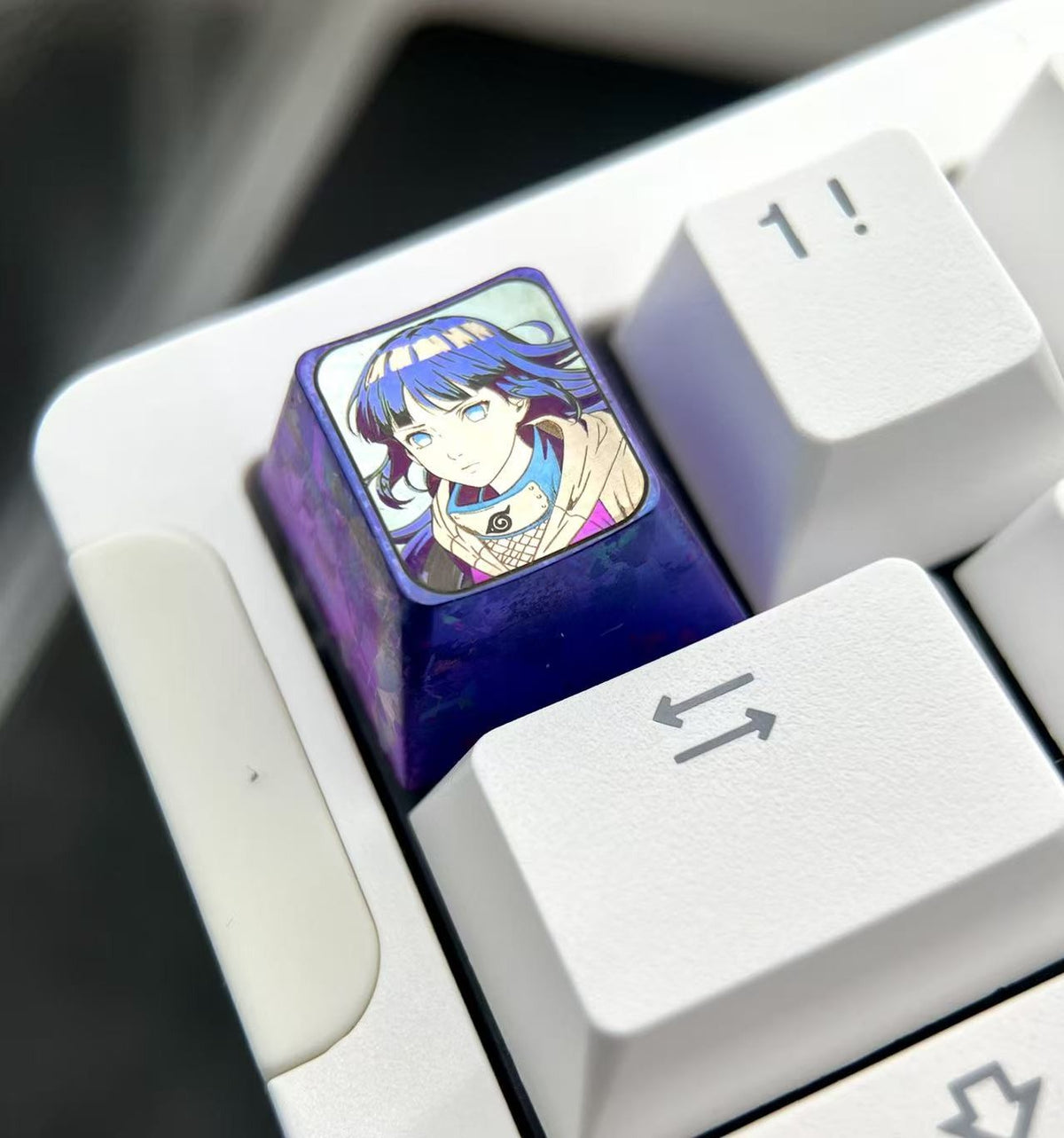 Titanium Alloy Hinata Hyuga Keycap