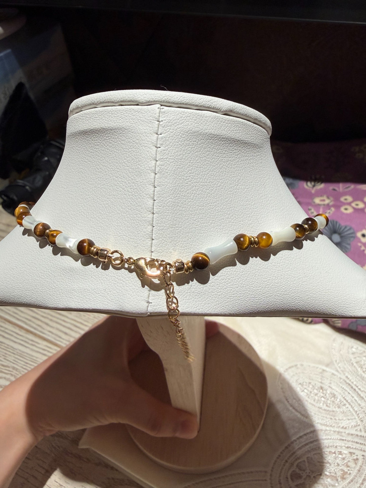 Tiger Eye Stone Beaded Necklace
