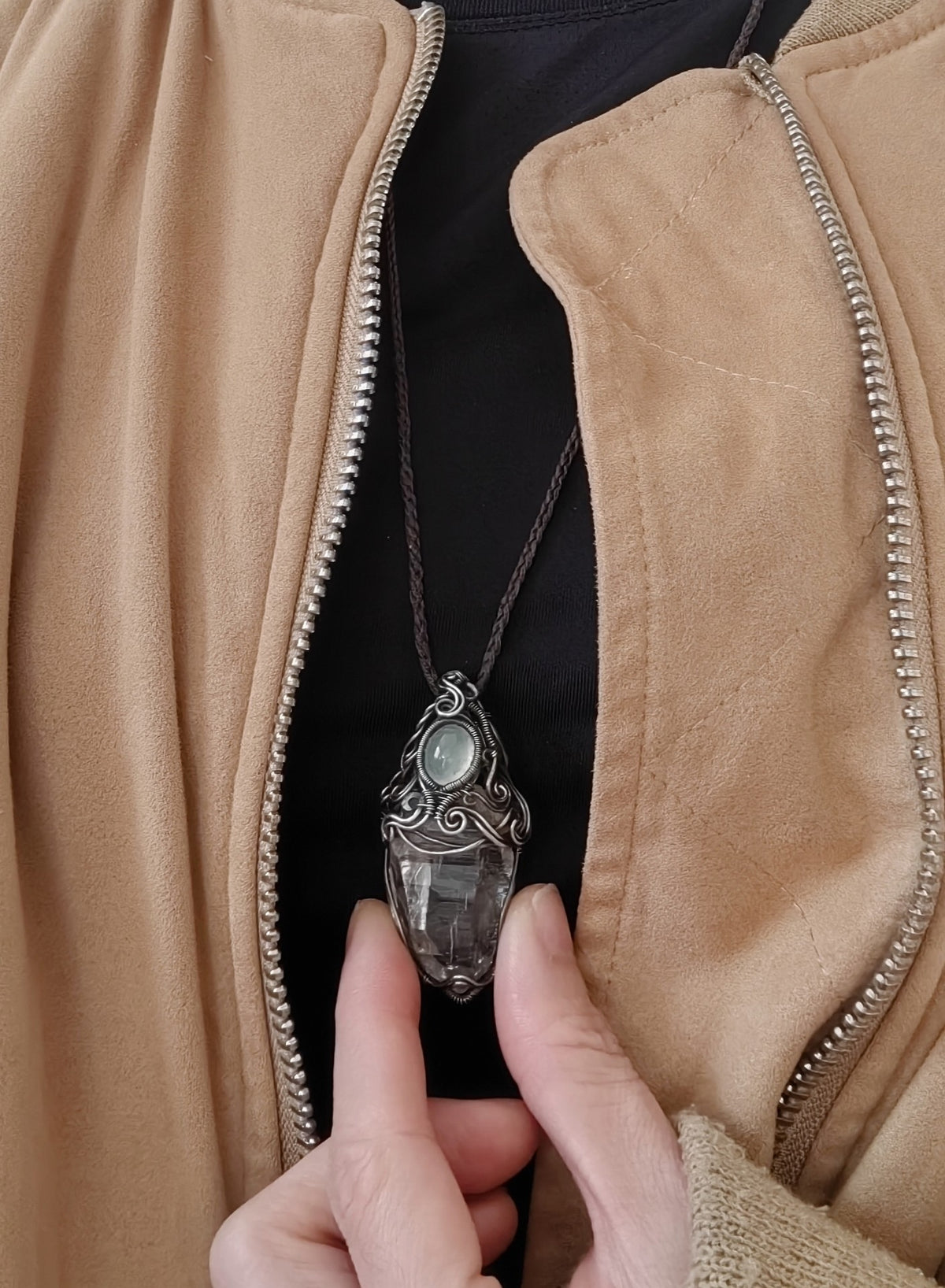 Clear Quartz Wire Wrapped Pendant
