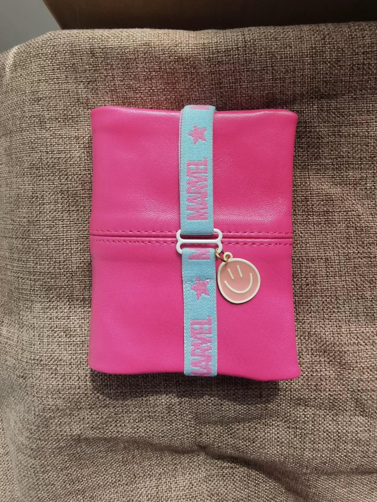 Copertina per Planner M5 in pelle di pecora rosa