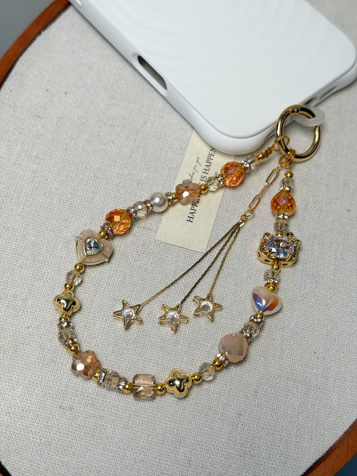 Autumn Beaded Phone Strap Bag Charm Keychain