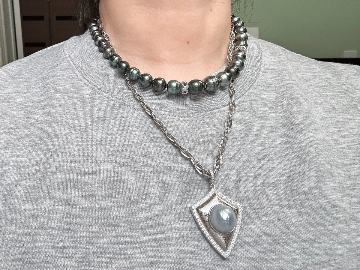 Baroque South Sea Pearl Shield Pendant