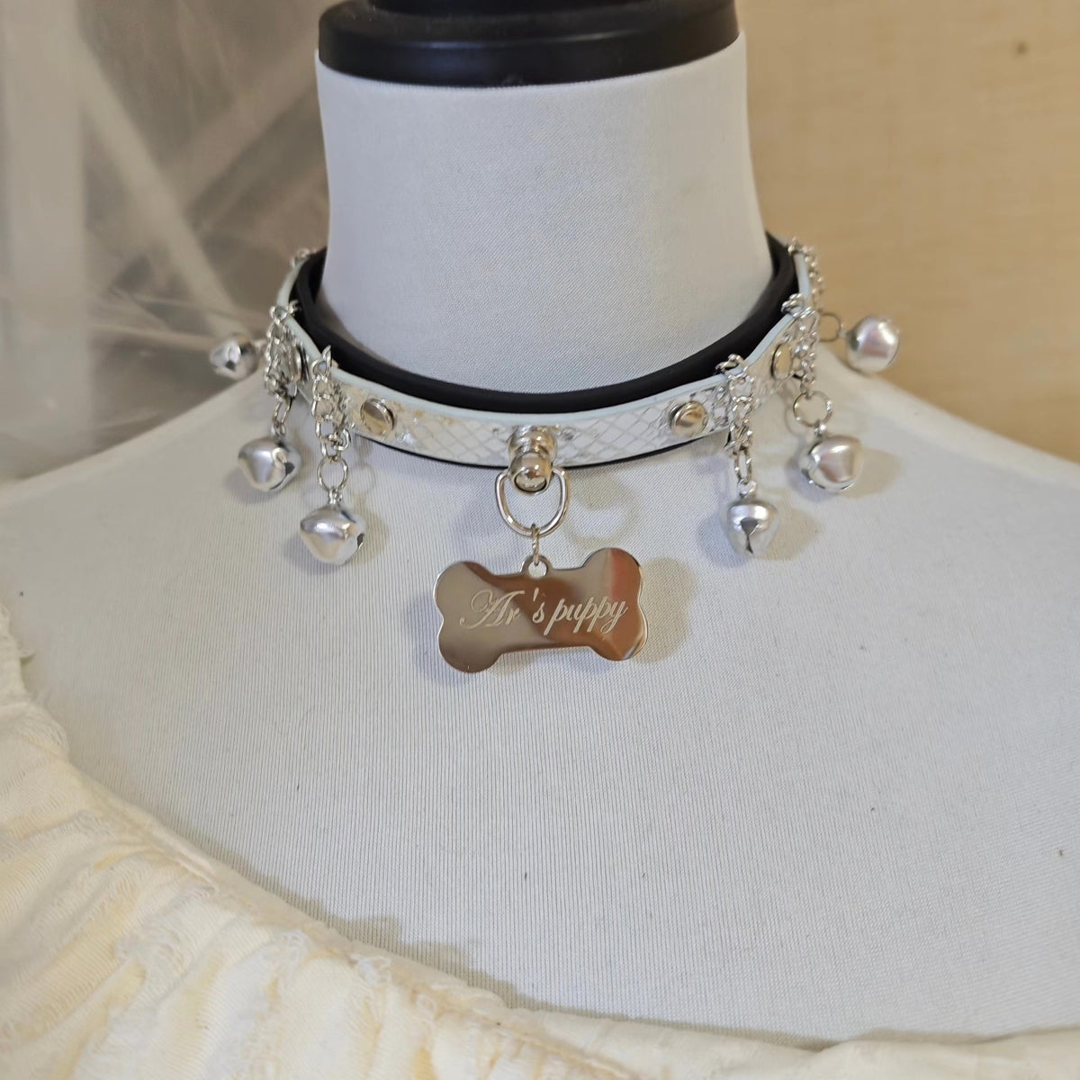 Handmade Snake Skin Cowhide Leather Choker