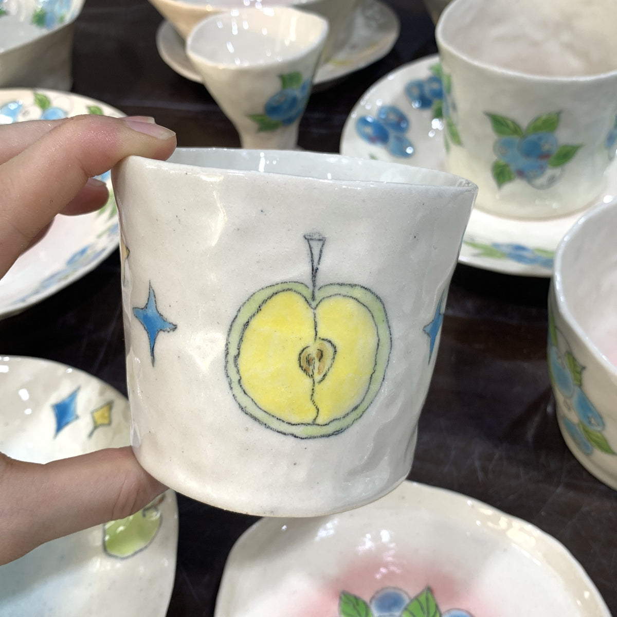 Handmade Ceramic Apple Small Cup