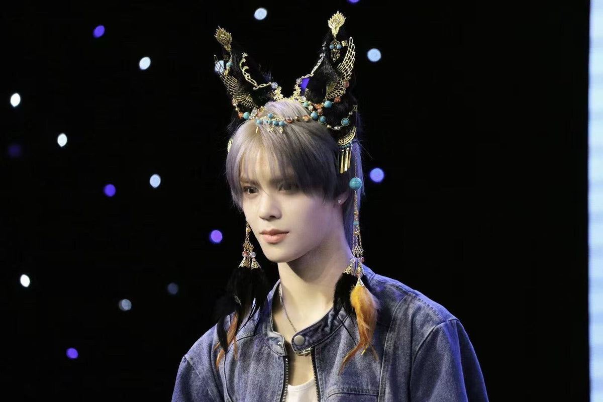 Wolf Ear Headpiece with Gold Filigree