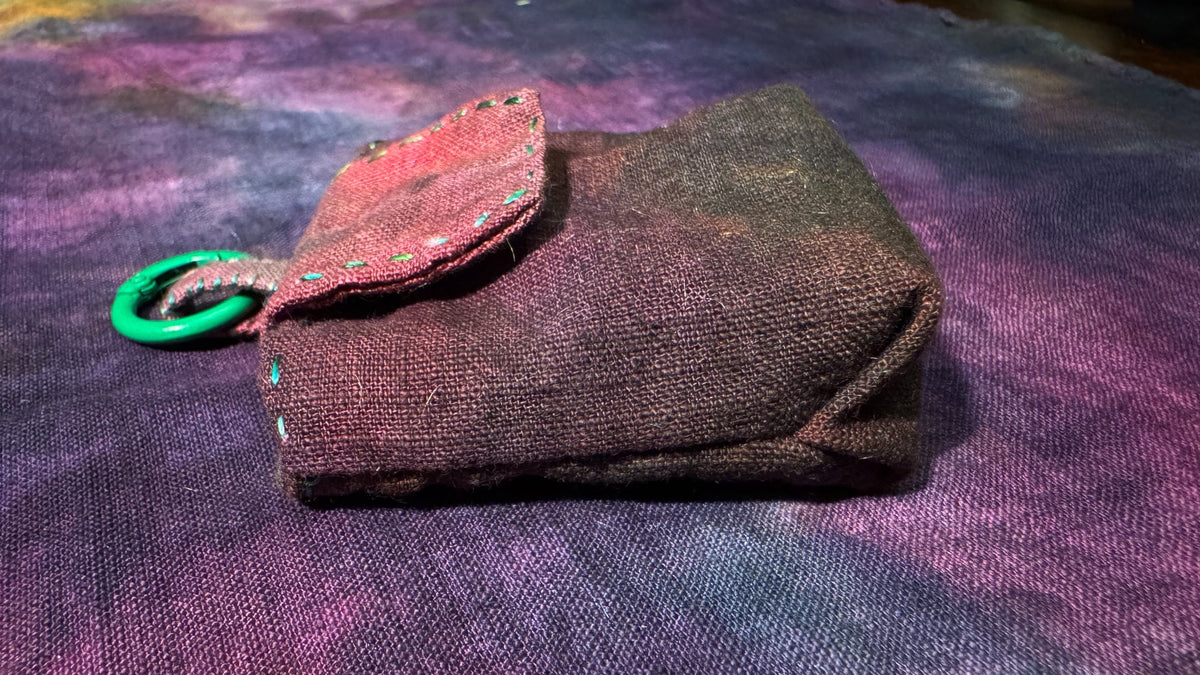 Handwoven Fabric Pouch for Earphones Keys