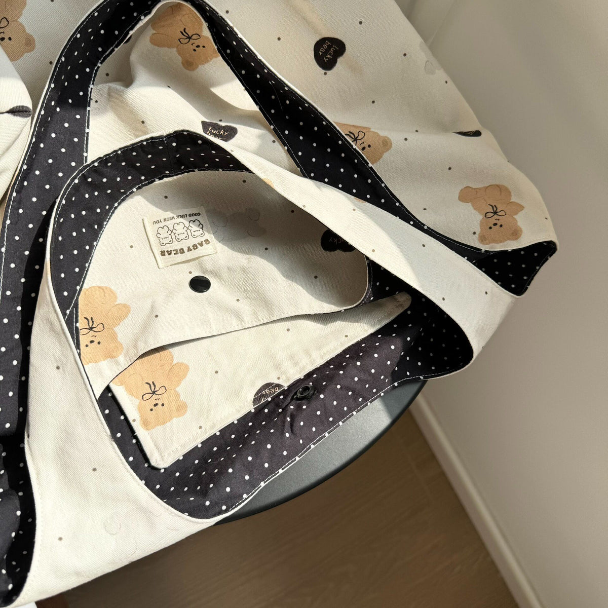Reversible Bear Canvas Tote Bag