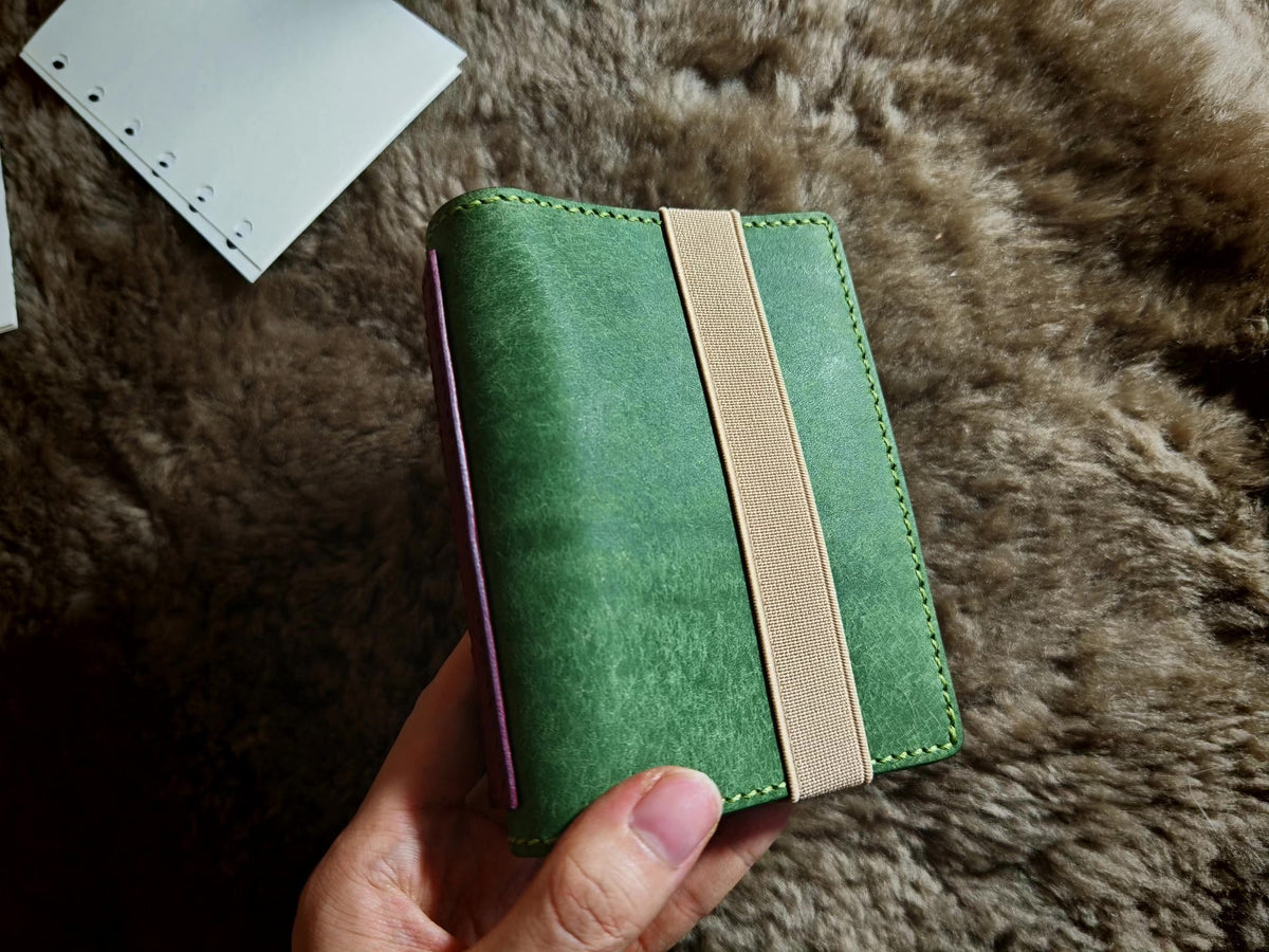 Couverture de carnet à anneaux en cuir Pueblo italien