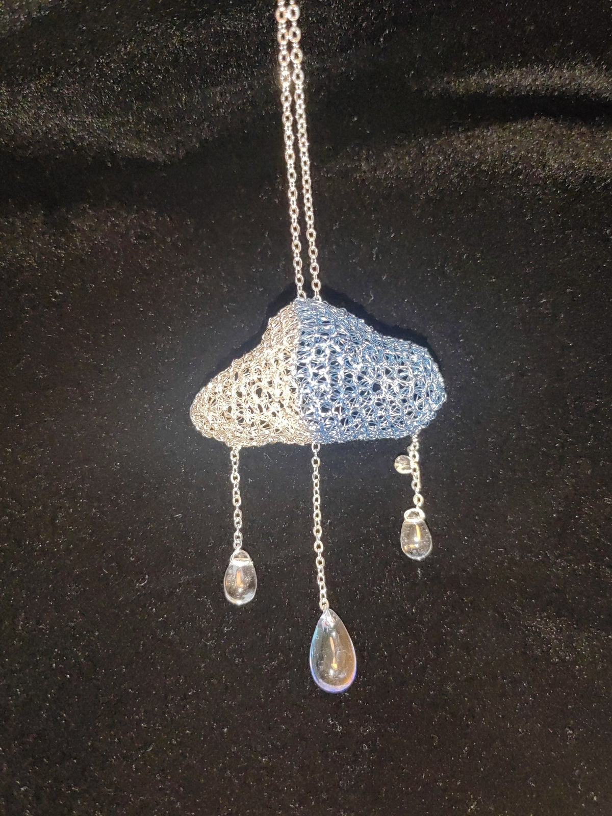 Handcrafted Wire Crochet Cloud Necklace